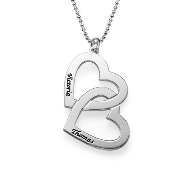 Personalised Heart in Heart Necklace - Name My Jewellery
