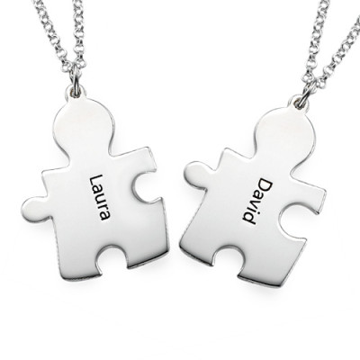 Personalised Silver Puzzle Necklace - Name My Jewellery