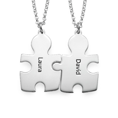 Personalised Silver Puzzle Necklace - Name My Jewellery