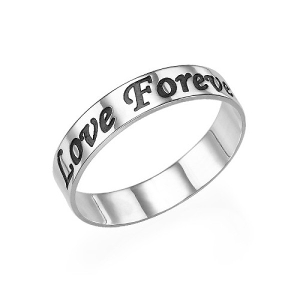 Script Sterling Silver Promise Ring - Name My Jewellery