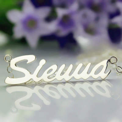 Sterling Silver Sienna Style Name Necklace - Name My Jewellery