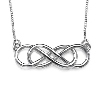 Silver Double Infinity Necklace - Name My Jewellery