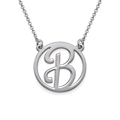 Silver Initial Pendant - Name My Jewellery