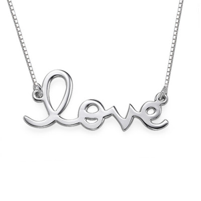 Love Necklace in Sterling Silver - Name My Jewellery