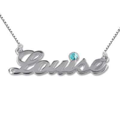 Silver and Swarovski Crystal Name Necklace - Name My Jewellery
