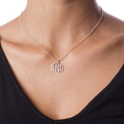 Small Silver Monogram Necklace - Smaller Version - Name My Jewellery