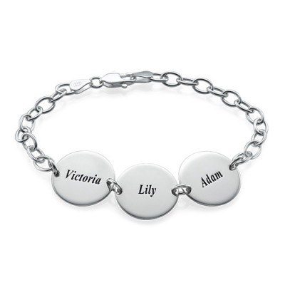 Special Gift for Mum - Disc Name Bracelet/Anklet - Name My Jewellery