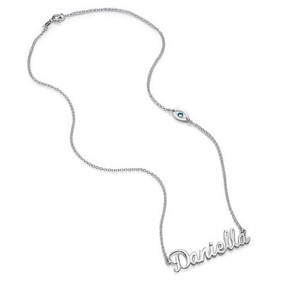 Sterling Silver Charm Name Necklace - Name My Jewellery