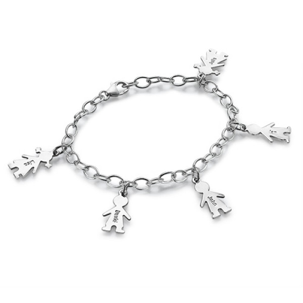 Sterling Silver Engraved Mothers Day Bracelet/Anklet - Name My Jewellery