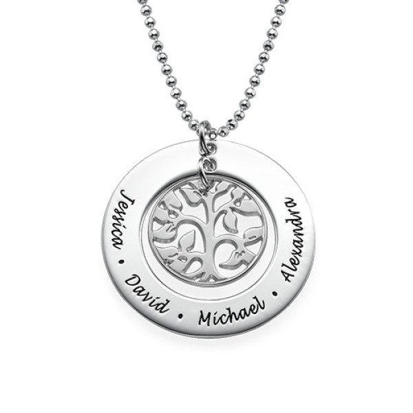Silver Family Tree Necklace - Name My Jewellery