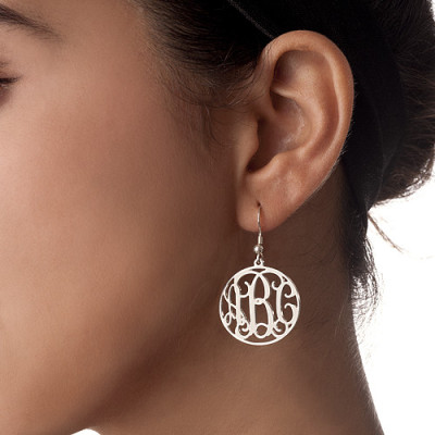 Sterling Silver Monogrammed Earrings - Name My Jewellery