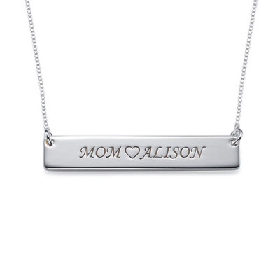 Nameplate Necklace in Sterling Silver - Name My Jewellery