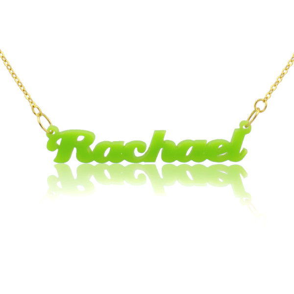 Custom Colorful Acrylic Name Necklace - Name My Jewellery