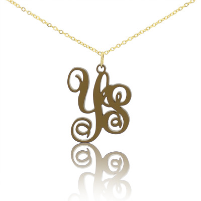 Acrylic Vine Monogram Two Initials Necklace - Name My Jewellery