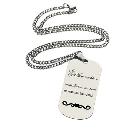 Logo and Brand Design Dog Tag Necklace - Name My Jewellery
