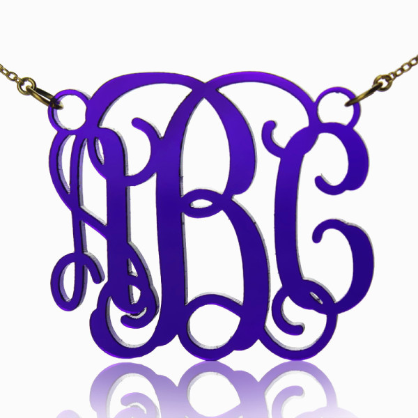 Personalised Cut Out Acrylic Monogram Necklace - Name My Jewellery
