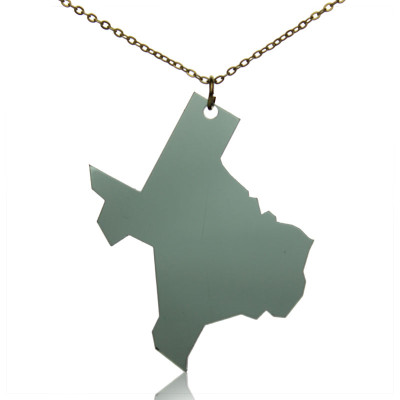 Acrylic Texas State Necklace America Map Necklace - Name My Jewellery