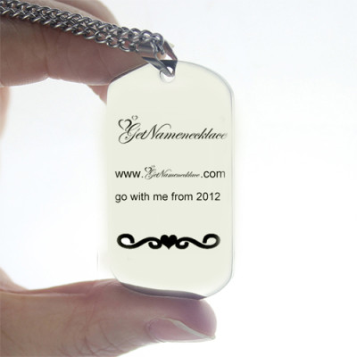 Logo and Brand Design Dog Tag Necklace - Name My Jewellery