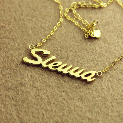 18ct Gold Plated Sienna Style Name Necklace - Name My Jewellery