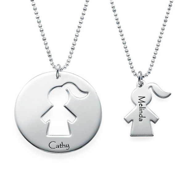 Unique Gift for Mum - Mother Daughter Necklace Set - Name My Jewellery