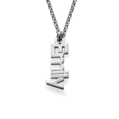 Vertical Name Necklace in Sterling Silver - Name My Jewellery