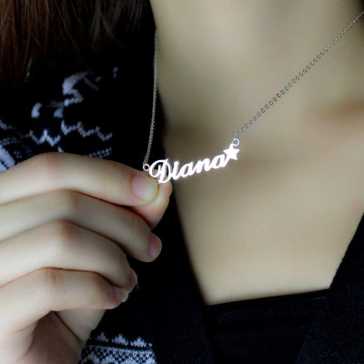 Personalised Letter Necklace Name Necklace Sterling Silver - Name My Jewellery
