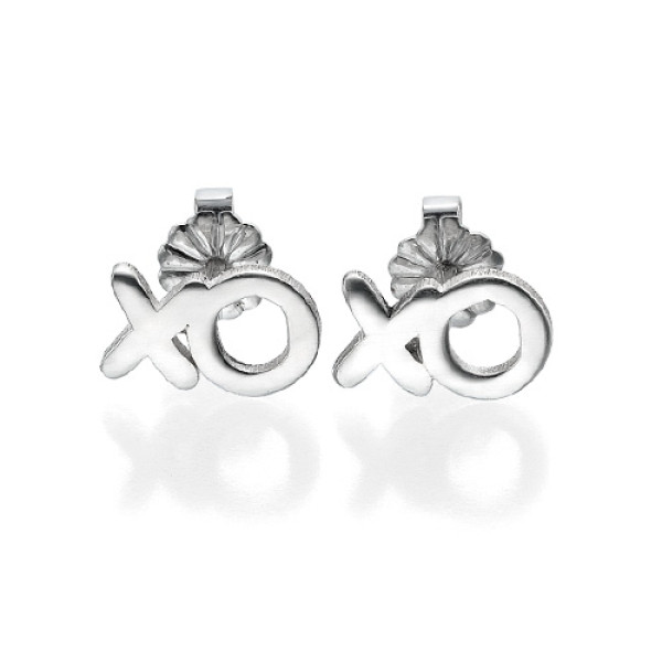 XO Silver Earrings - Name My Jewellery