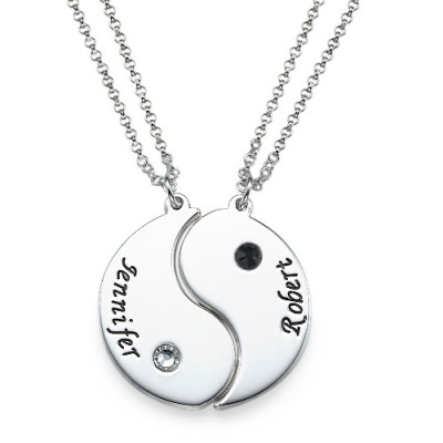 Yin Yang Necklace for Couples with Engraving - Name My Jewellery