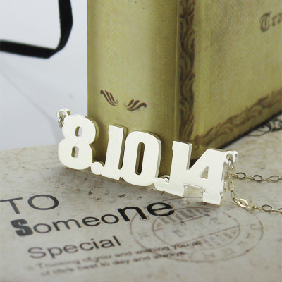 Sterling Silver Number Name Necklace Unique Men Jewellery - Name My Jewellery