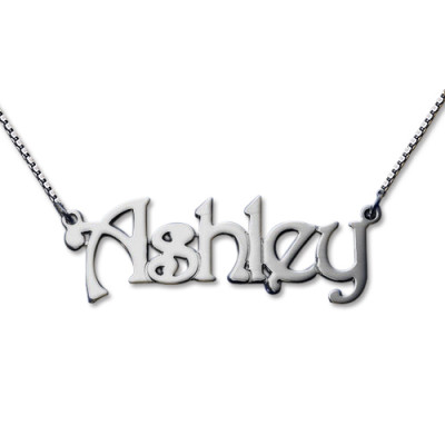 Harrington Style Sterling Silver Name Necklace - Name My Jewellery