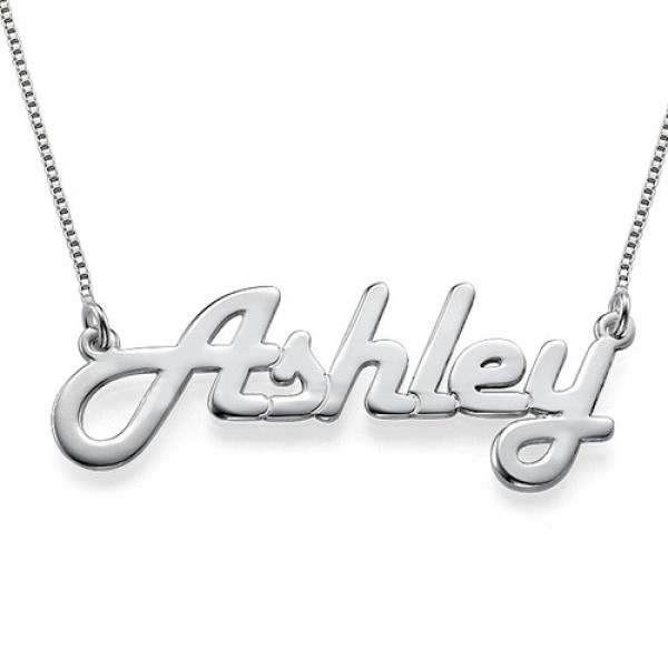 Stylish Silver Name Necklace - Name My Jewellery