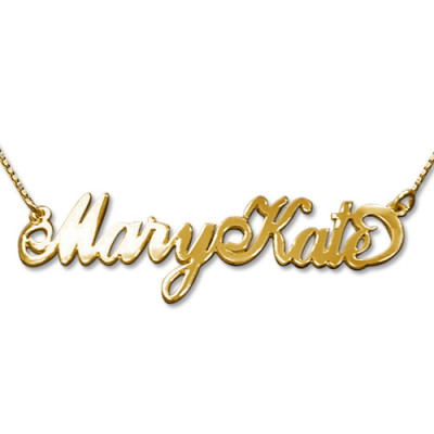 2 Capital Letters 18ct Gold Name Necklace - Name My Jewellery