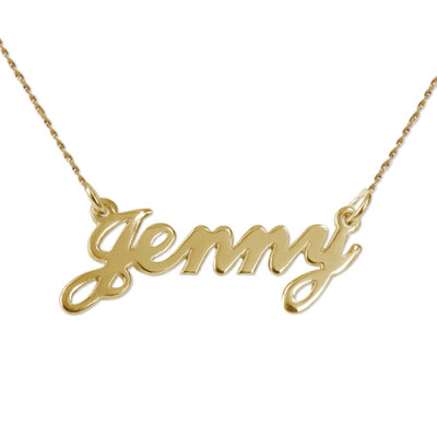 Small 18ct Yellow Gold Classic Name Necklace - Name My Jewellery
