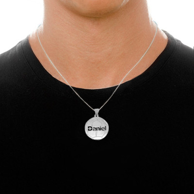Sterling Silver Personlised Football Pendant - Name My Jewellery