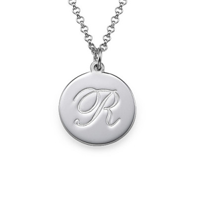 Sterling Silver Initial Script Pendant - Name My Jewellery