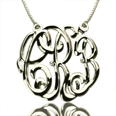 Celebrity Cube Premium Monogram Necklace Gifts Sterling Silver - Name My Jewellery
