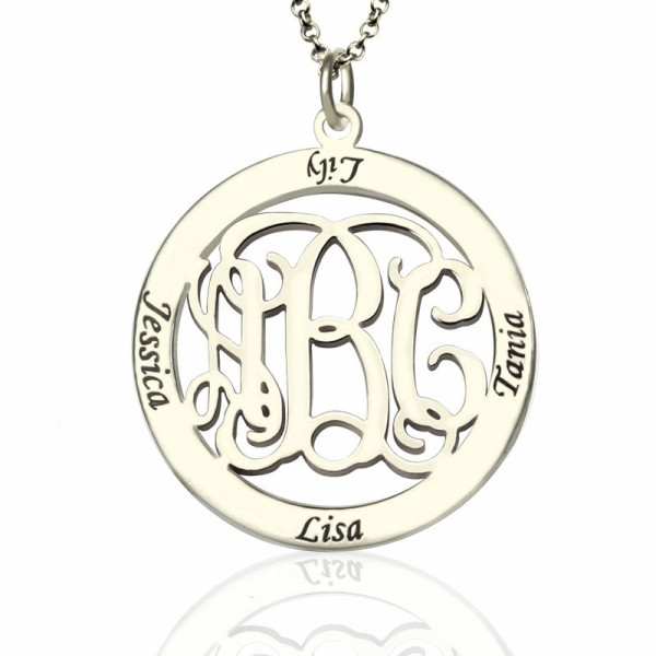 Personalised Family Monogram Name Necklace Sterling Silver - Name My Jewellery