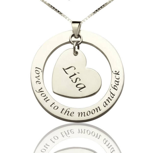 Custom Promise Necklace with Name  Phrase Sterling Silver - Name My Jewellery