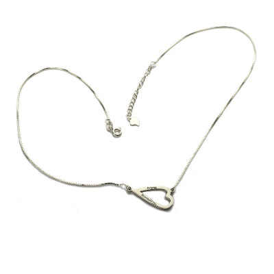 Love Jewellery Set- Open Heart Name Necklace  Bracelet - Name My Jewellery