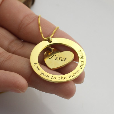 Personalised Promise Necklace with Name  Phrase 18ct Gold Plated - Name My Jewellery
