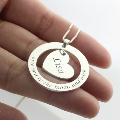 Love You Heart Necklace For Women - Name My Jewellery