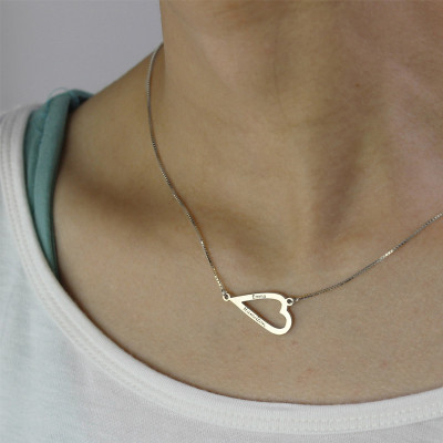 Love Jewellery Set- Open Heart Name Necklace  Bracelet - Name My Jewellery