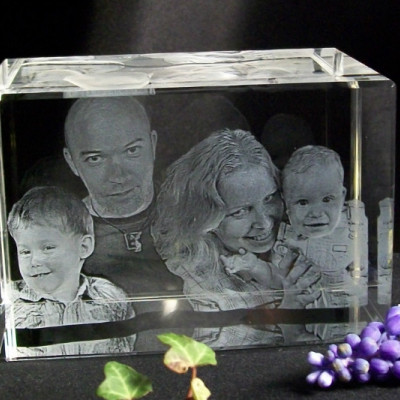 Personalised Crystal With 2D/3D Photo Engraved - Name My Jewellery