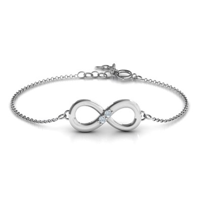 Personalised Twosome  Infinity Bracelet - Name My Jewellery