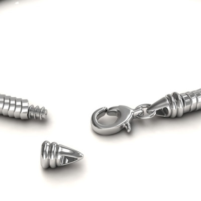 Personalised Silver Snake Bracelet - Name My Jewellery