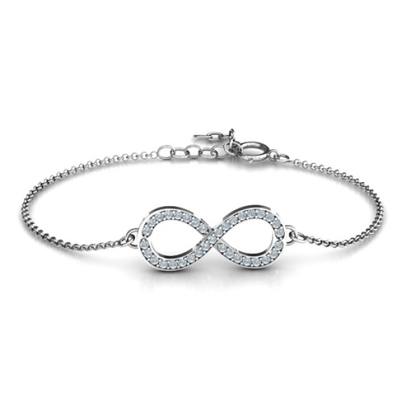 Personalised Accented Infinity Bracelet - Name My Jewellery