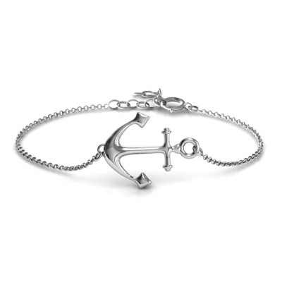 Personalised Anchor Bracelet - Name My Jewellery