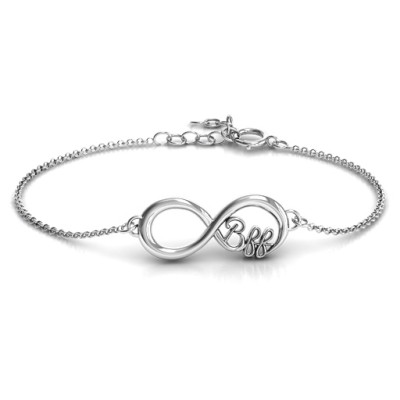 Personalised BFF Friendship Infinity Bracelet - Name My Jewellery