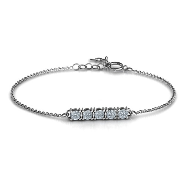 Personalised Classic 5 Birthstone Bracelet  - Name My Jewellery