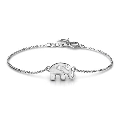 Personalised Lucky Elephant Bracelet - Name My Jewellery
